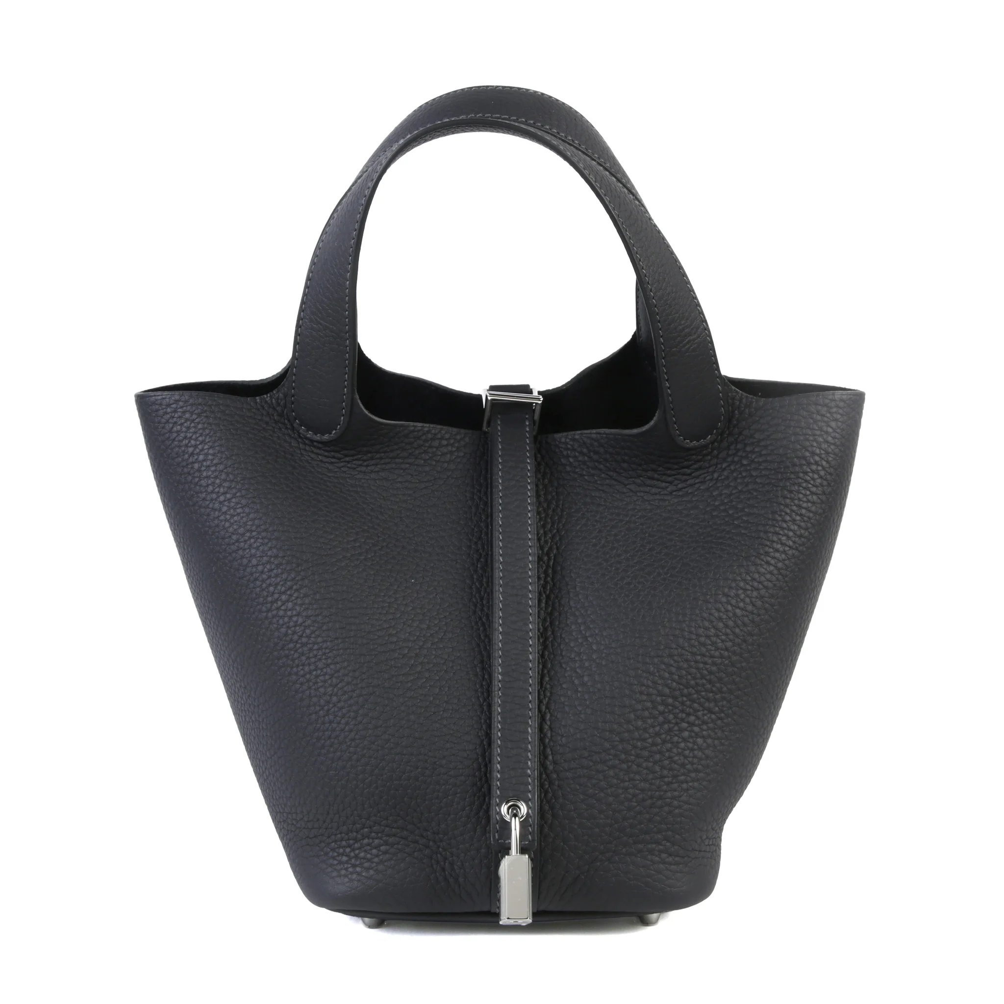 Brand New ( Rank N ) HERMÈS Picotin Lock PM Caban (3Y) Clemence Palladium hardware K (2025)
