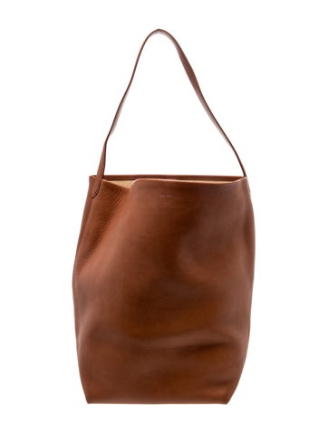 The Row Leather N/S Park Tote Large
