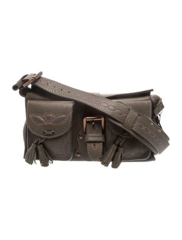 Mulberry Leather Messenger Bag