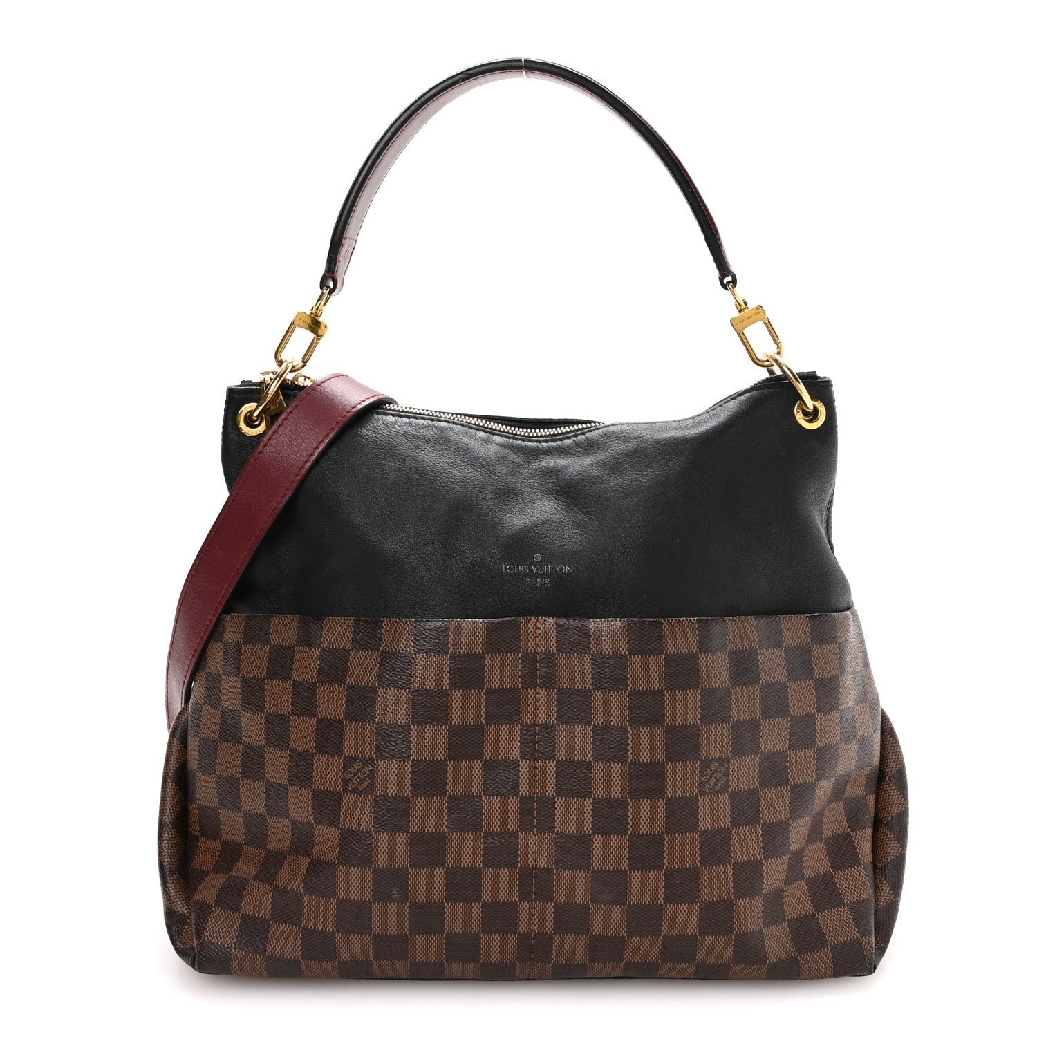 Louis Vuitton Louis Vuitton Damier Ebene Calfskin Maida Black