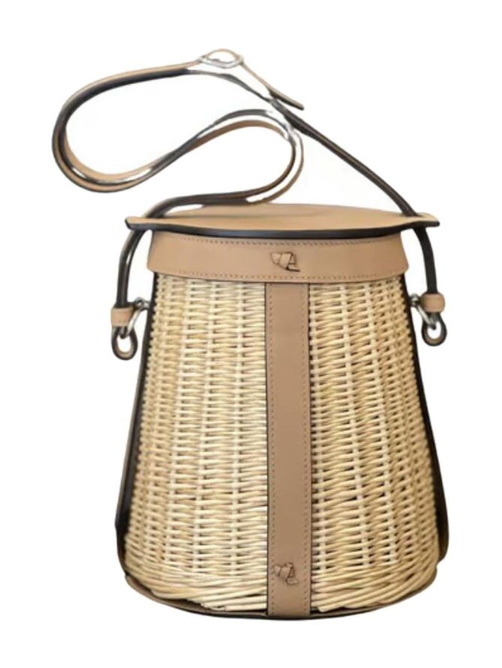 Hermes Swift Wicker Sac Farming Picnic Bag, Chai