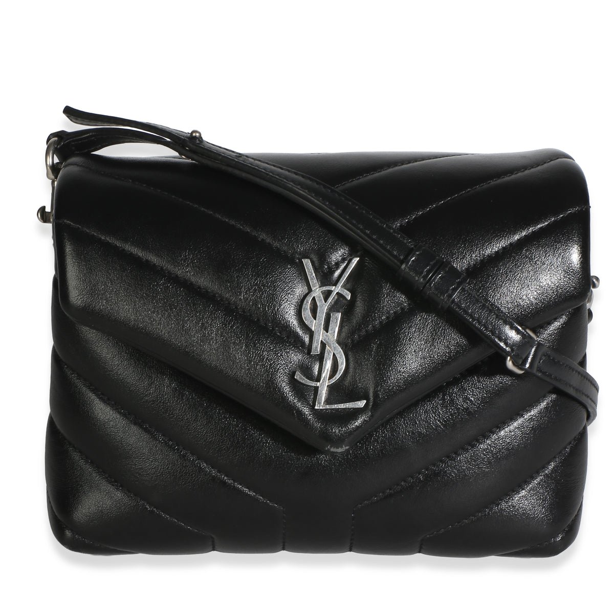 Black Y Quilted Calfskin Monogram Toy Loulou Crossbody