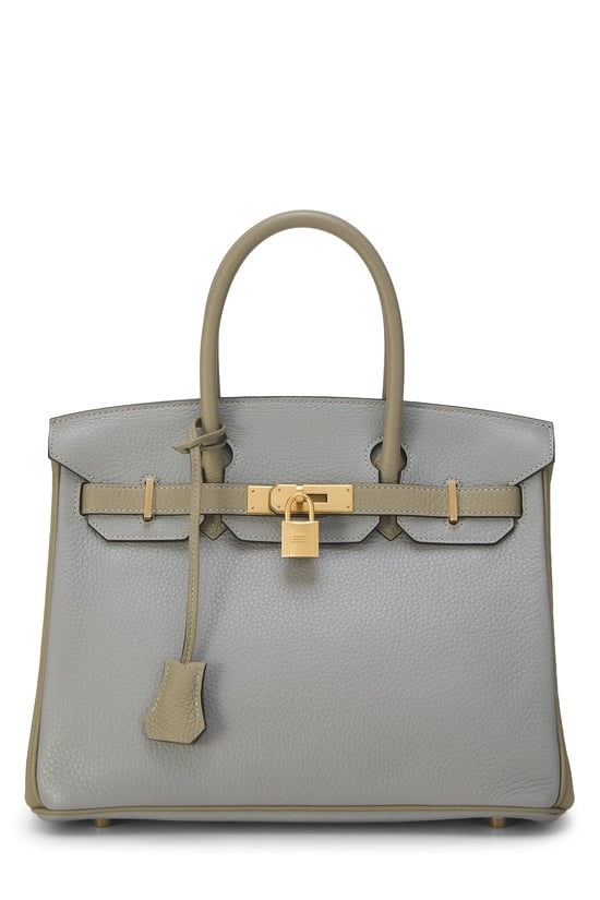 Blue Glaicer & Sauge Epsom Horseshoe Birkin 30