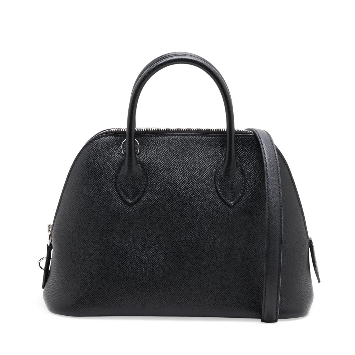 Hermès Bolide 1923 25 Veau Epsom Black Silver Metal Fittings