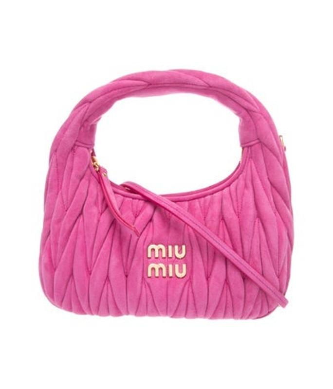 Miu Miu Miu Suede Top Handle Bag