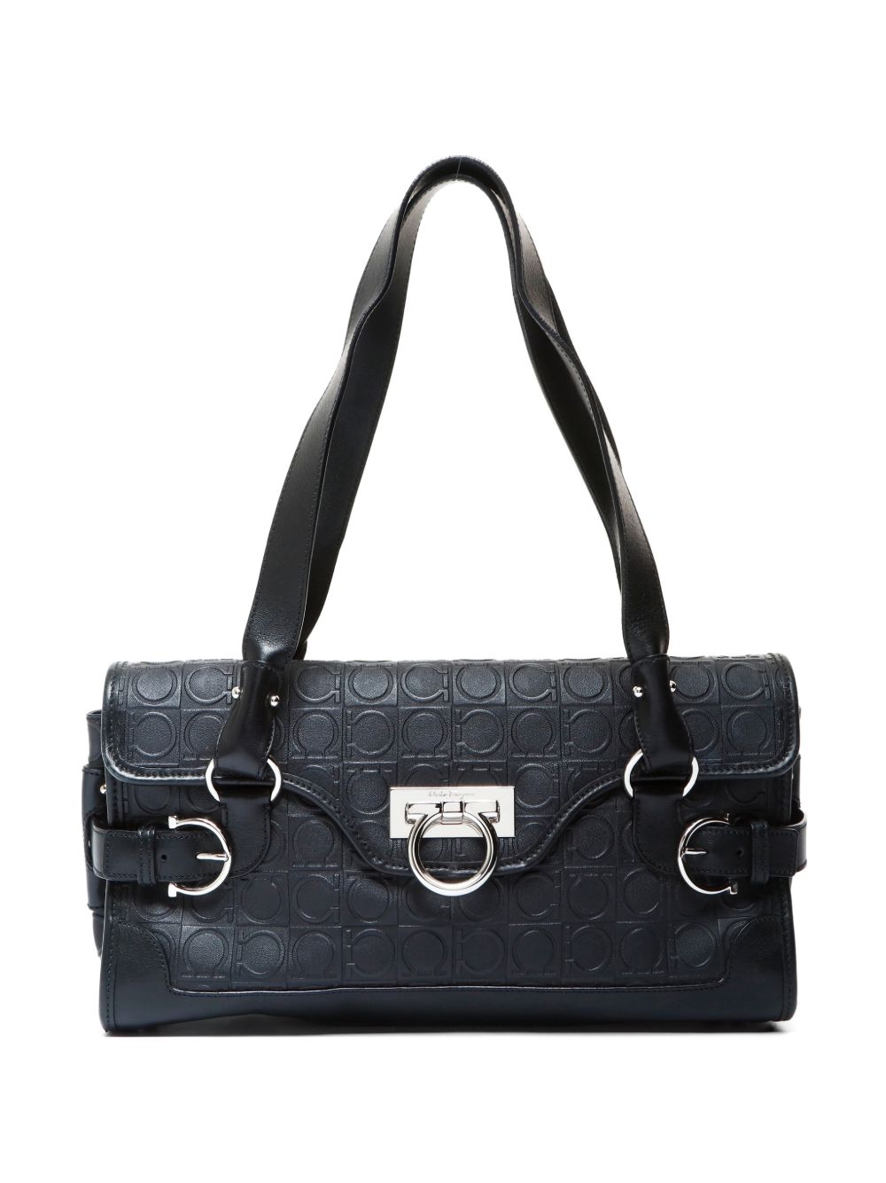 Ferragamo 2000s Gancini-pattern shoulder bag