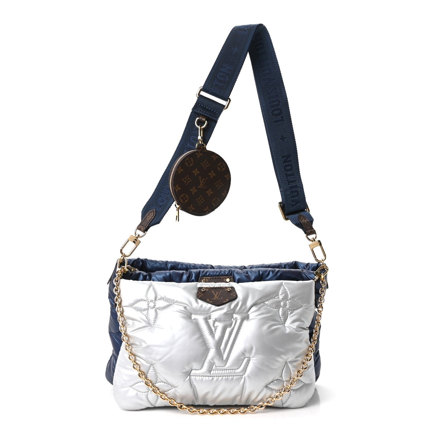 Louis Vuitton Econyl Monogram Pillow Maxi Multi Pochette Accessories Navy Silver