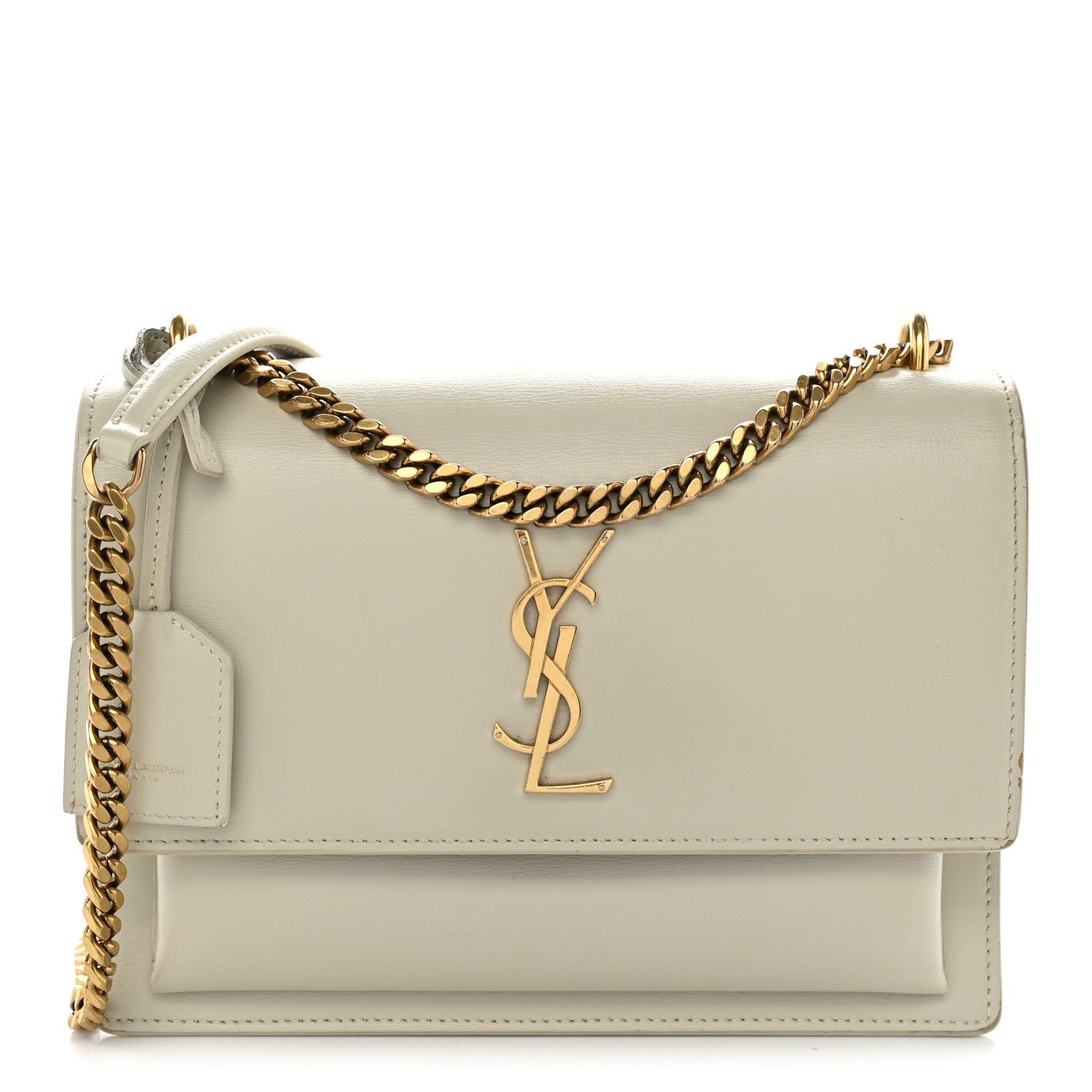 Saint Laurent Calfskin Medium Monogram Sunset Crema Soft