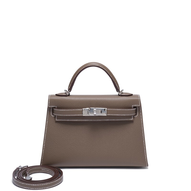 Etoupe Epsom Mini Kelly II 20 Palladium Hardware, 2025