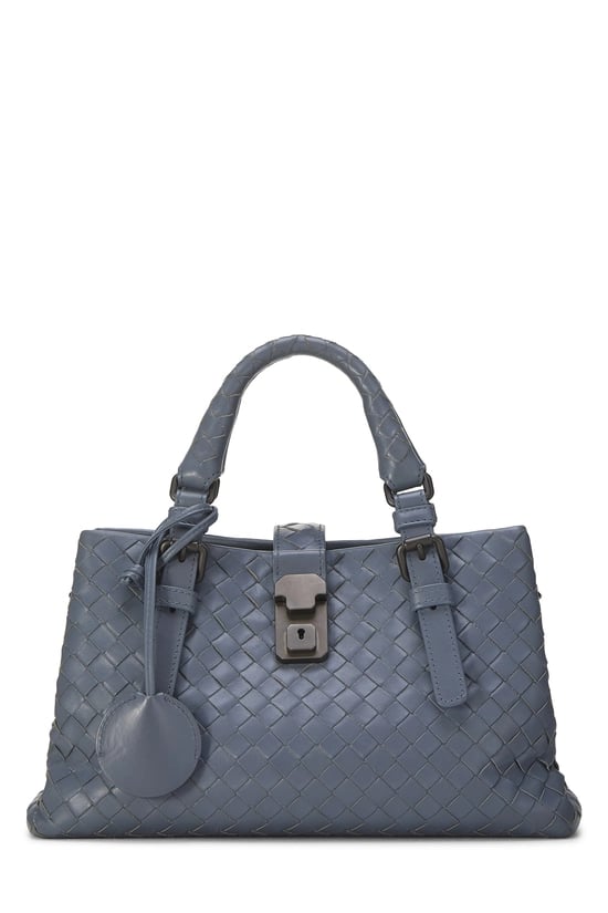 Blue Intrecciato Roma Tote Mini