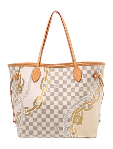 Nautical Damier Azur Neverfull w/Pouch MM