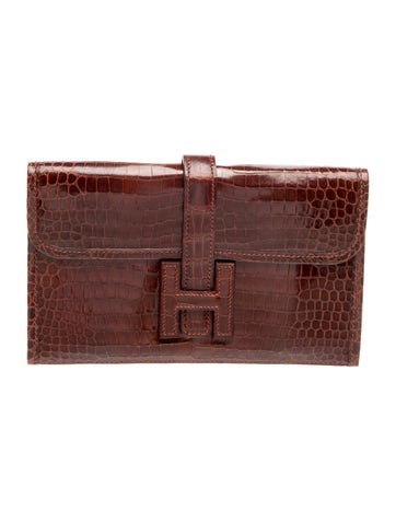 Hermes Shiny Niloticus Crocodile Mini Jige 20