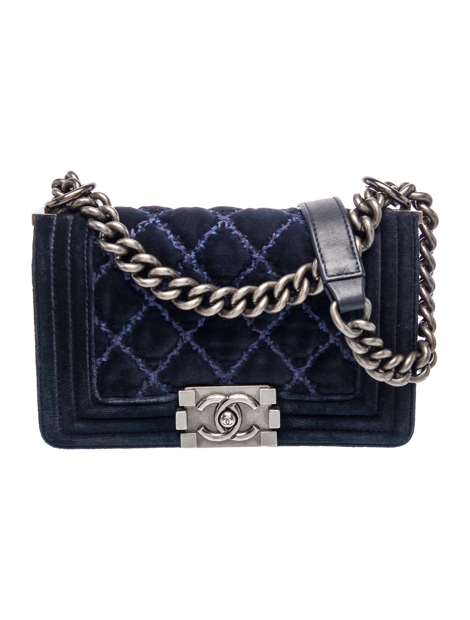 Small Quilted Velvet Boy Bag