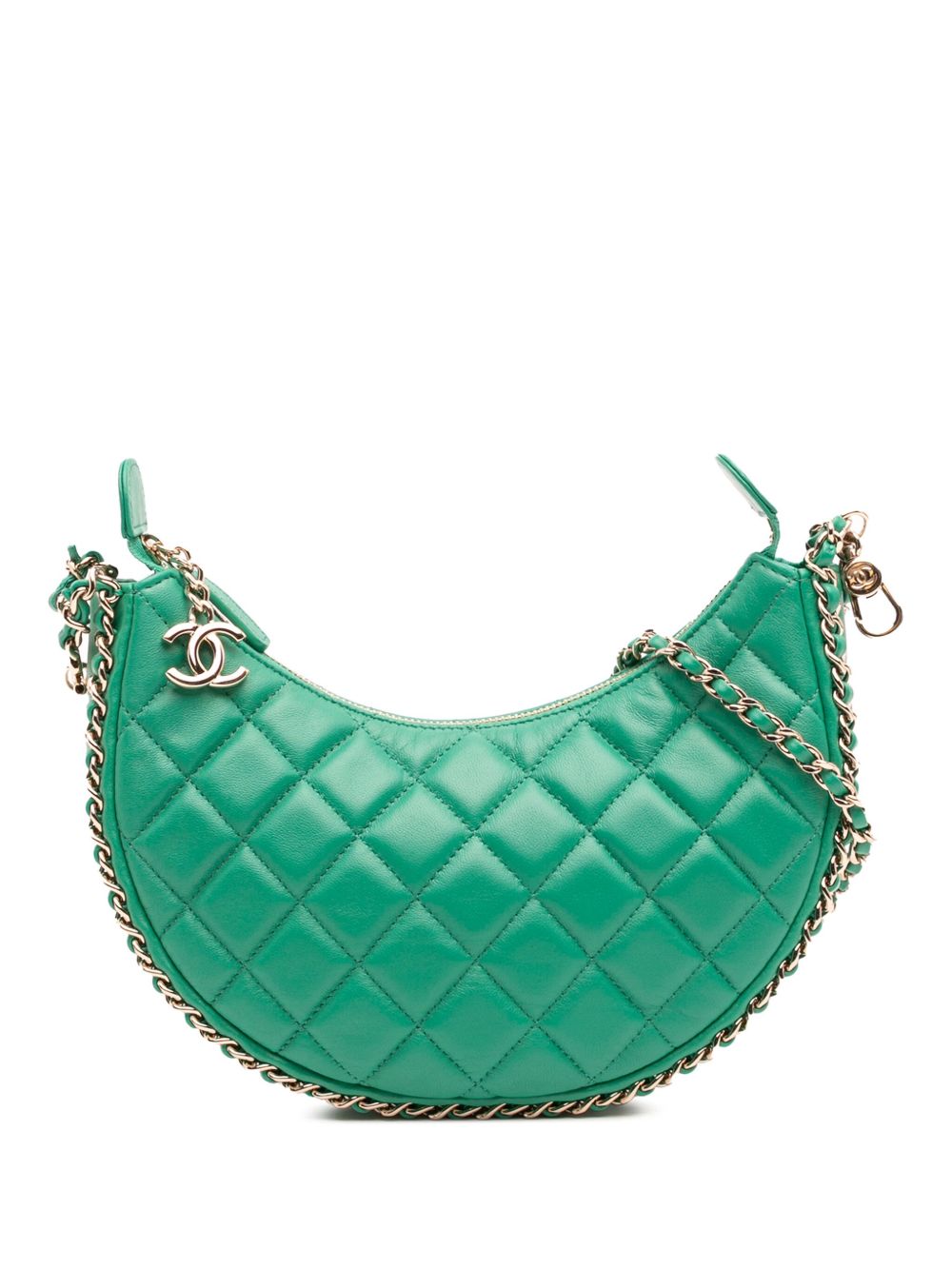 2021-2025 Small Quilted Lambskin Chain Around Hook Hobo Bag crossbody bag