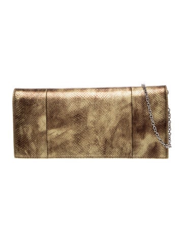 Embossed Leather Clutch