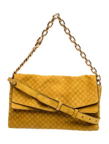 Microguccissima Suede GG Monogram Shoulder Bag Medium