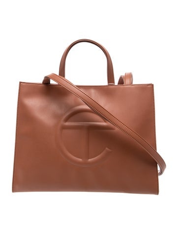 Telfar Vegan Leather Tan Shopping. w/ Tags