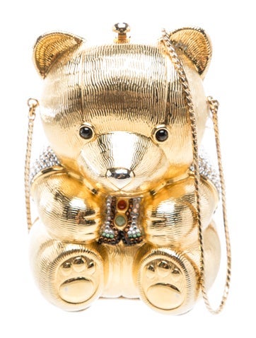 Judith Leiber Bear Bag Metal Minaudière