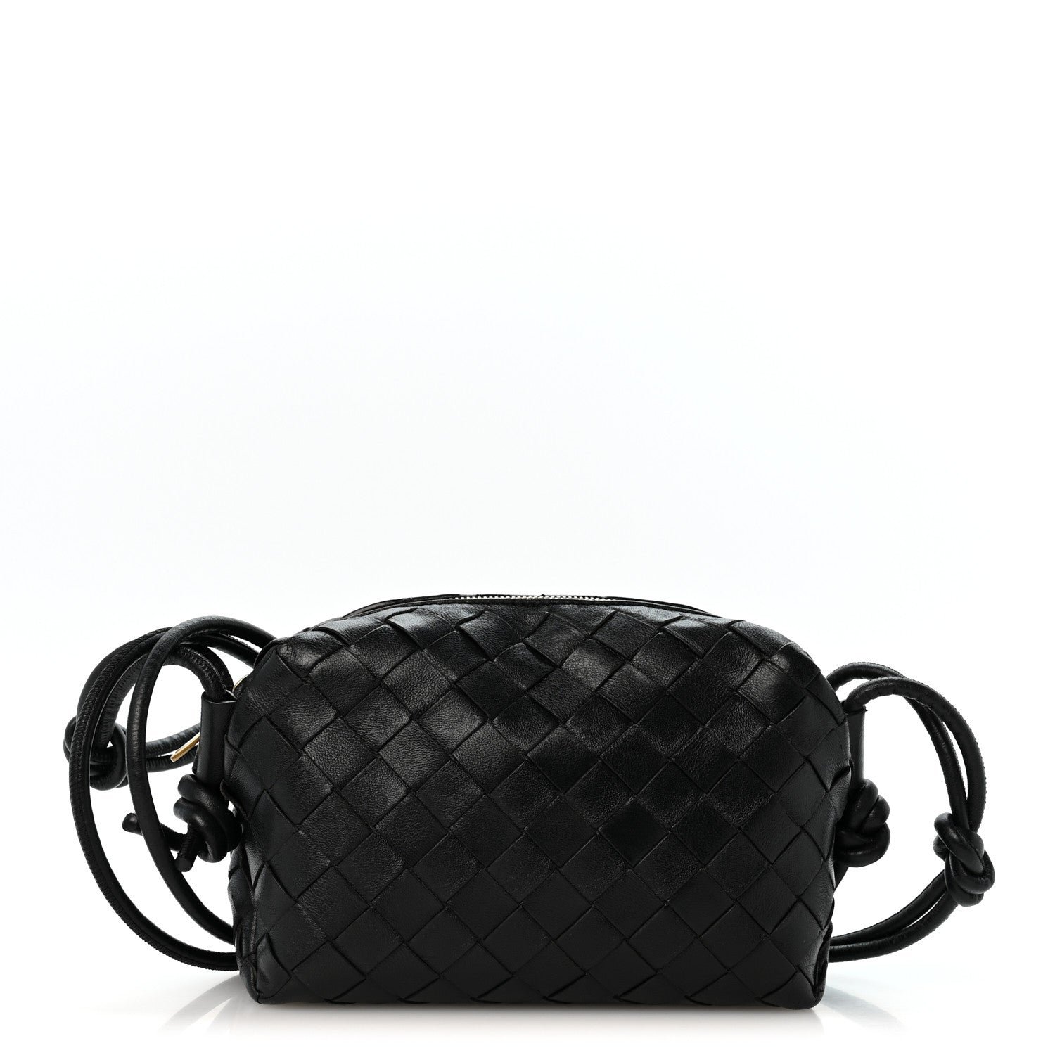 Nappa Intrecciato Mini Loop Camera Bag Black