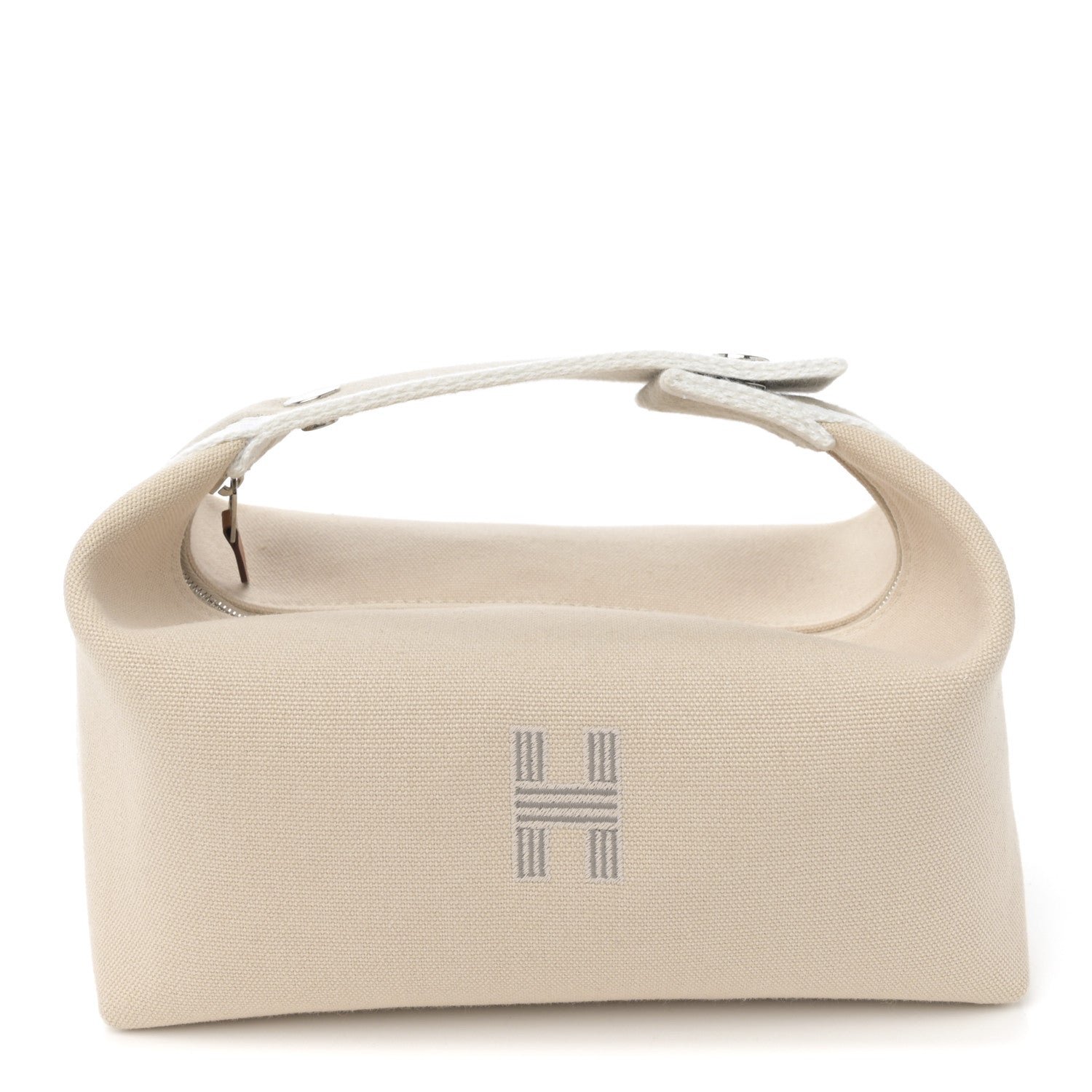Hermes Canvas Small Bride-A-Brac Pouch Natural