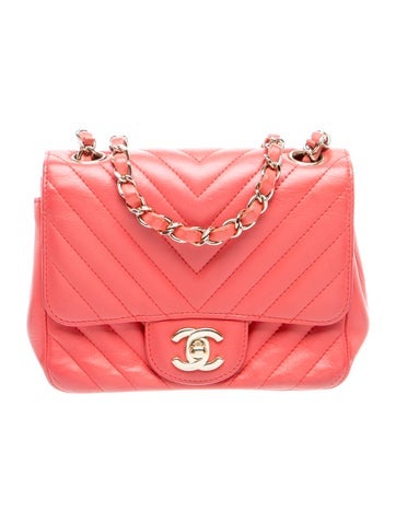 Chevron Mini Square Flap Bag