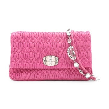 Lambskin Matelassé Crystal Shoulder Bag