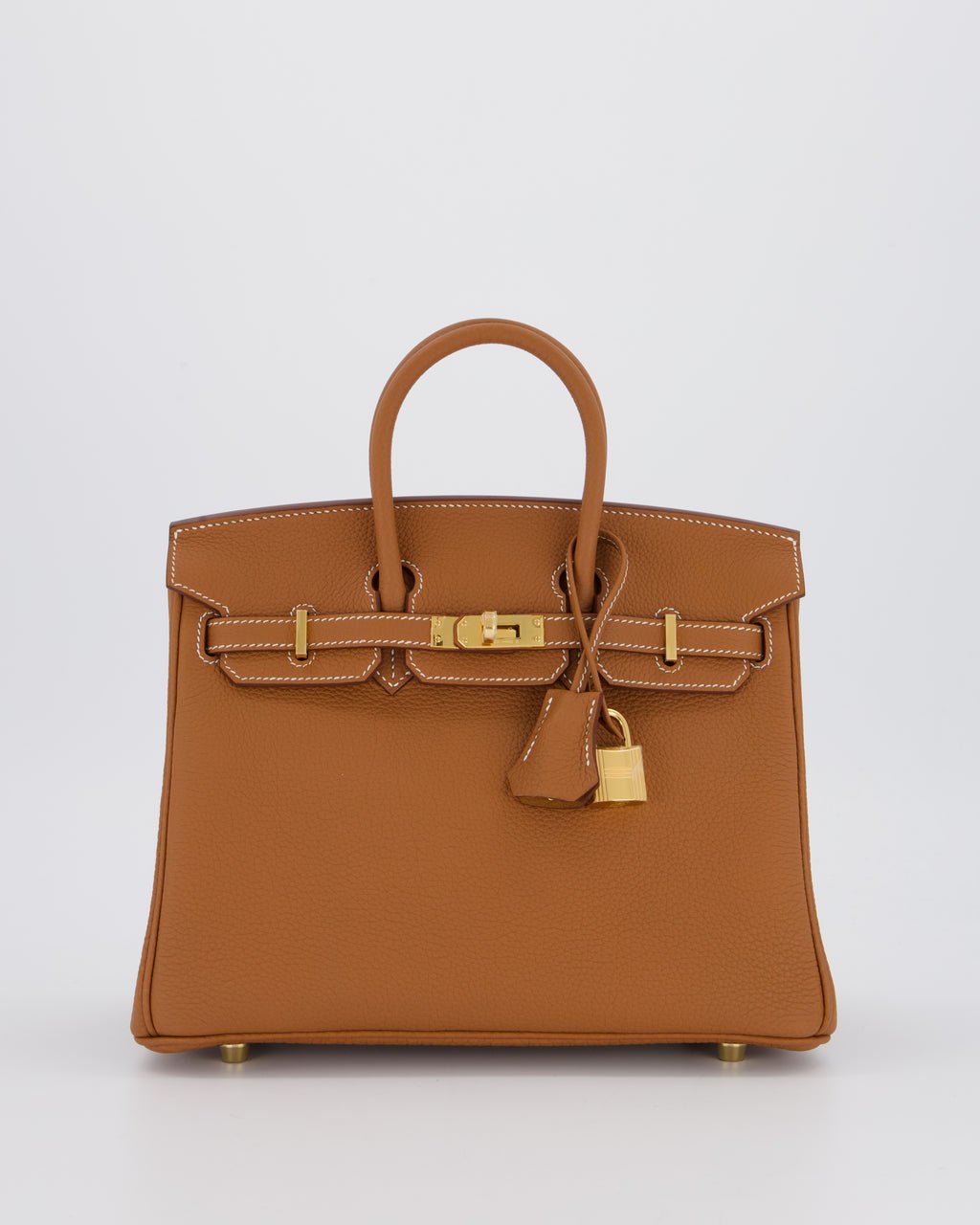Hermes *HOT* Hermès Birkin 25 Retourne Bag in Gold Togo Leather with Gold Hardware
