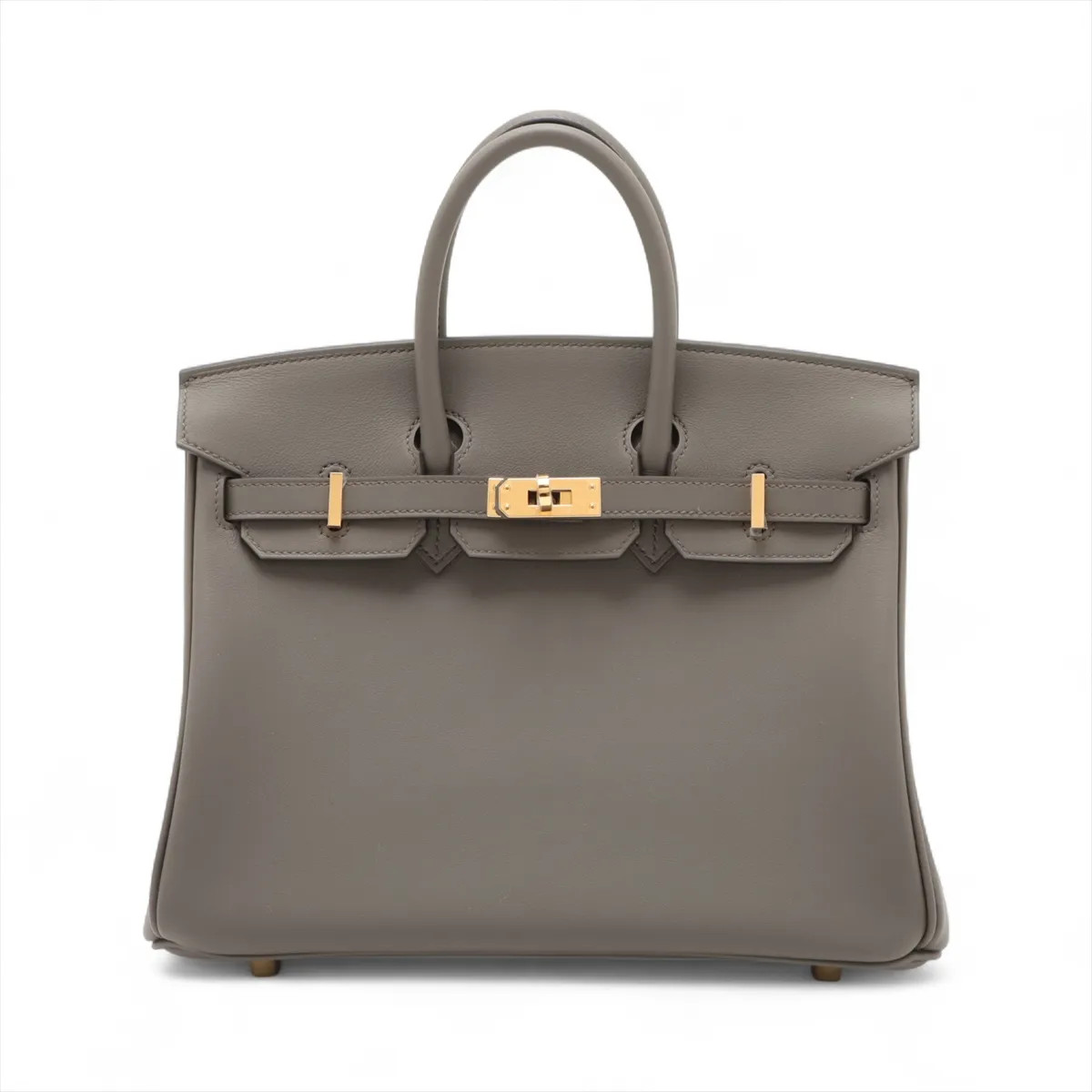 Hermès Birkin 25 Le Tournay Veau Swift Etain Gold Metal Fittings