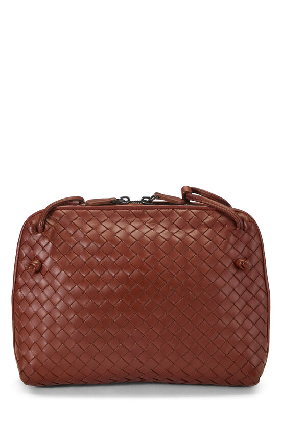 Bottega Veneta Brown Intrecciato Leather Nodini Crossbody