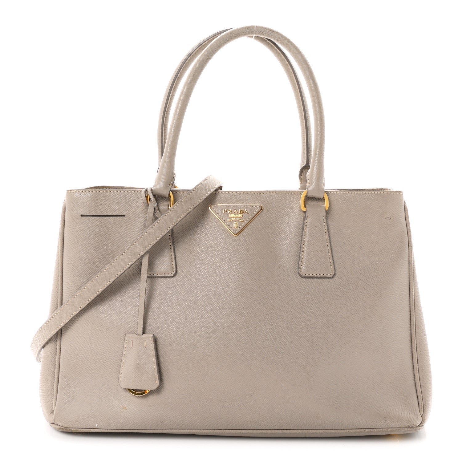 Prada Saffiano Lux Medium Tote Argilla