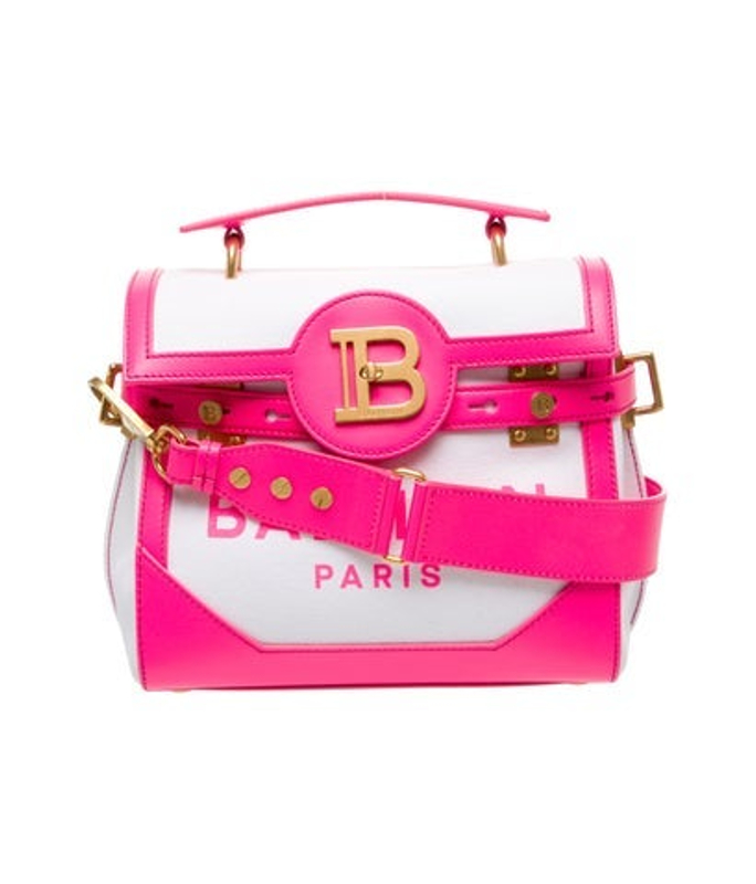 Balmain Canvas Top Handle Bag