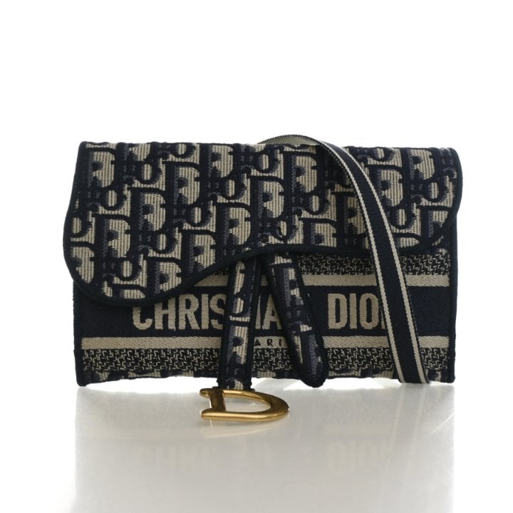 Christian Dior Oblique Slim Saddle Belt Pouch
