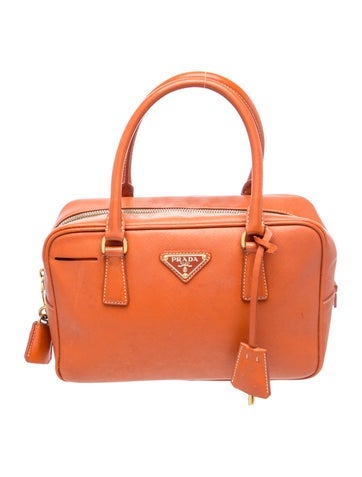 Prada Enameled Metal Triangle Bauletto