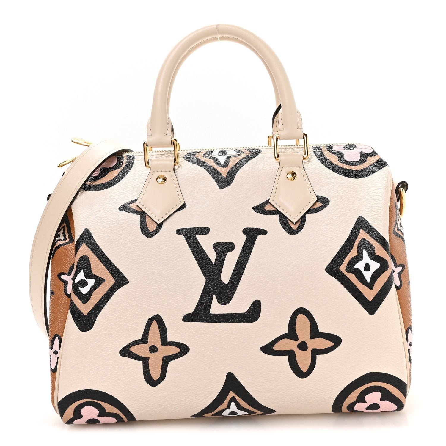 Louis Vuitton Monogram Giant Wild At Heart Speedy Bandouliere 25 Creme