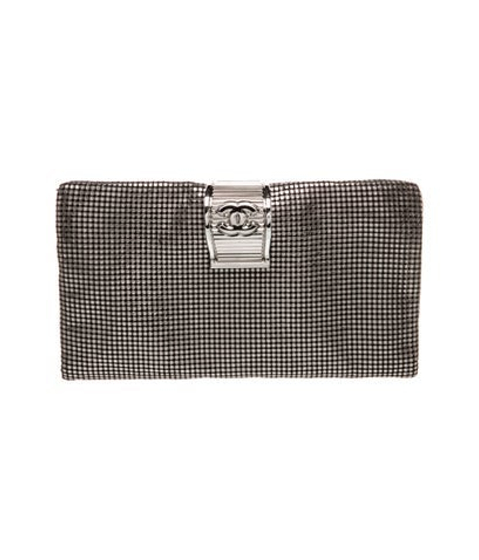 Chanel Perforated Fold Over Clutch