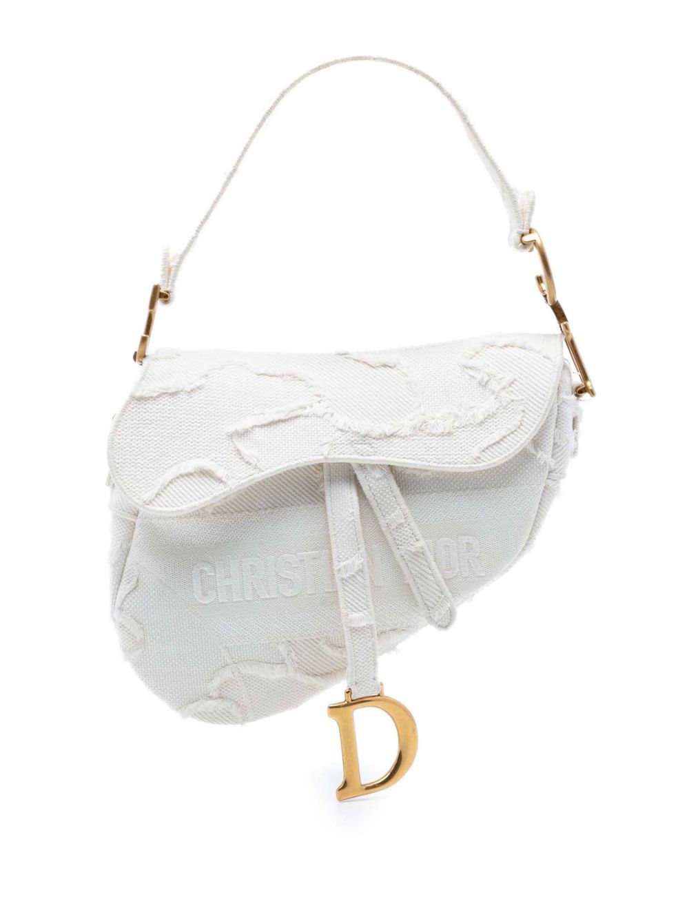 Dior 2020 Canvas Embroidered Camouflage Saddle Bag shoulder bag