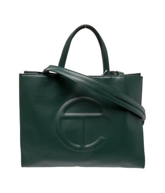 Telfar Vegan Leather Medium Dark Olive Shopping Bag Medium