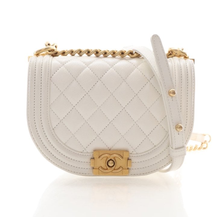 Chanel Small Caviar Quilted Messenger Boy Bag