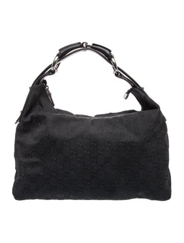GG Canvas Horsebit Hobo Medium