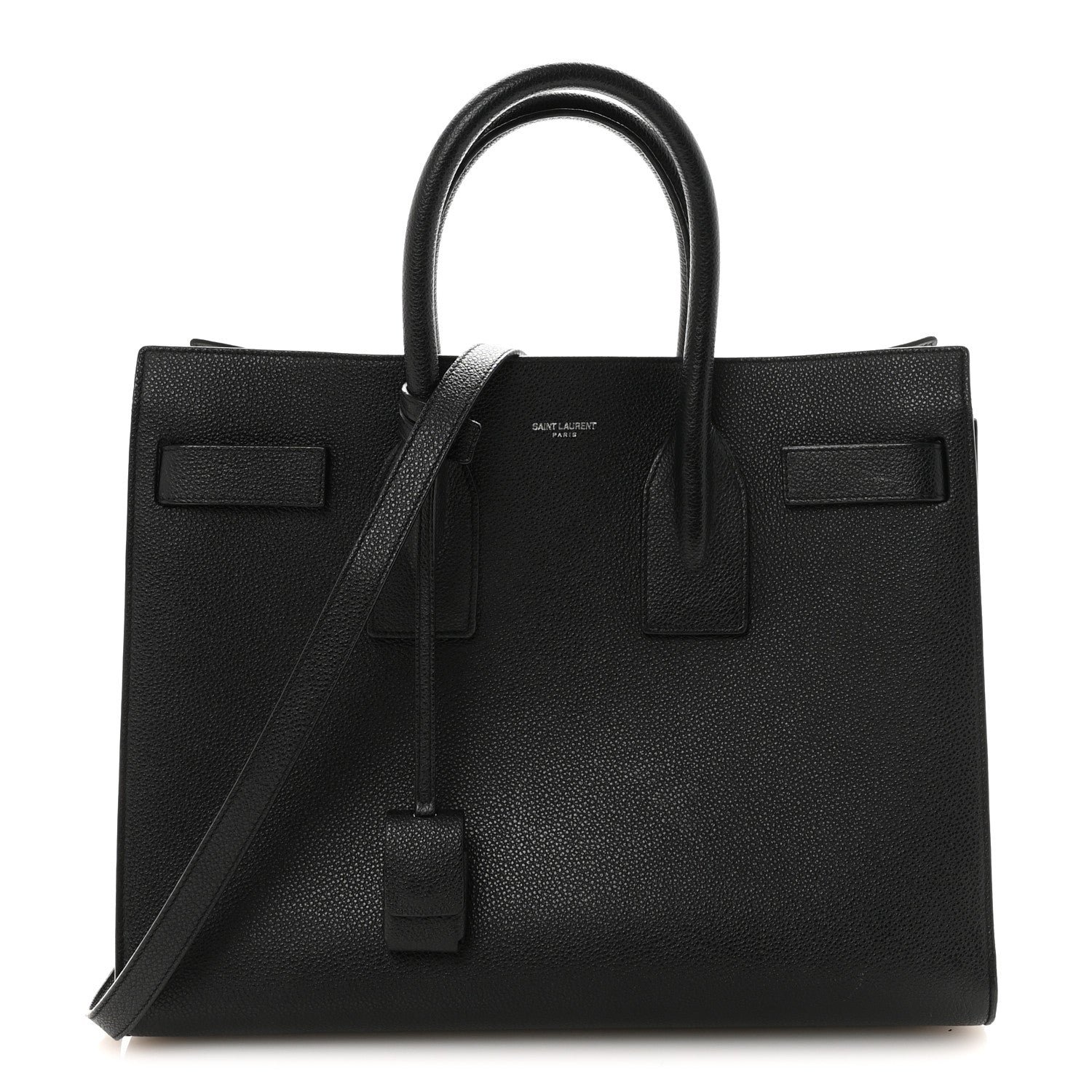 Saint Laurent Grained Calfskin Small Sac De Jour Black