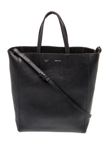 Leather Vertical Cabas Small
