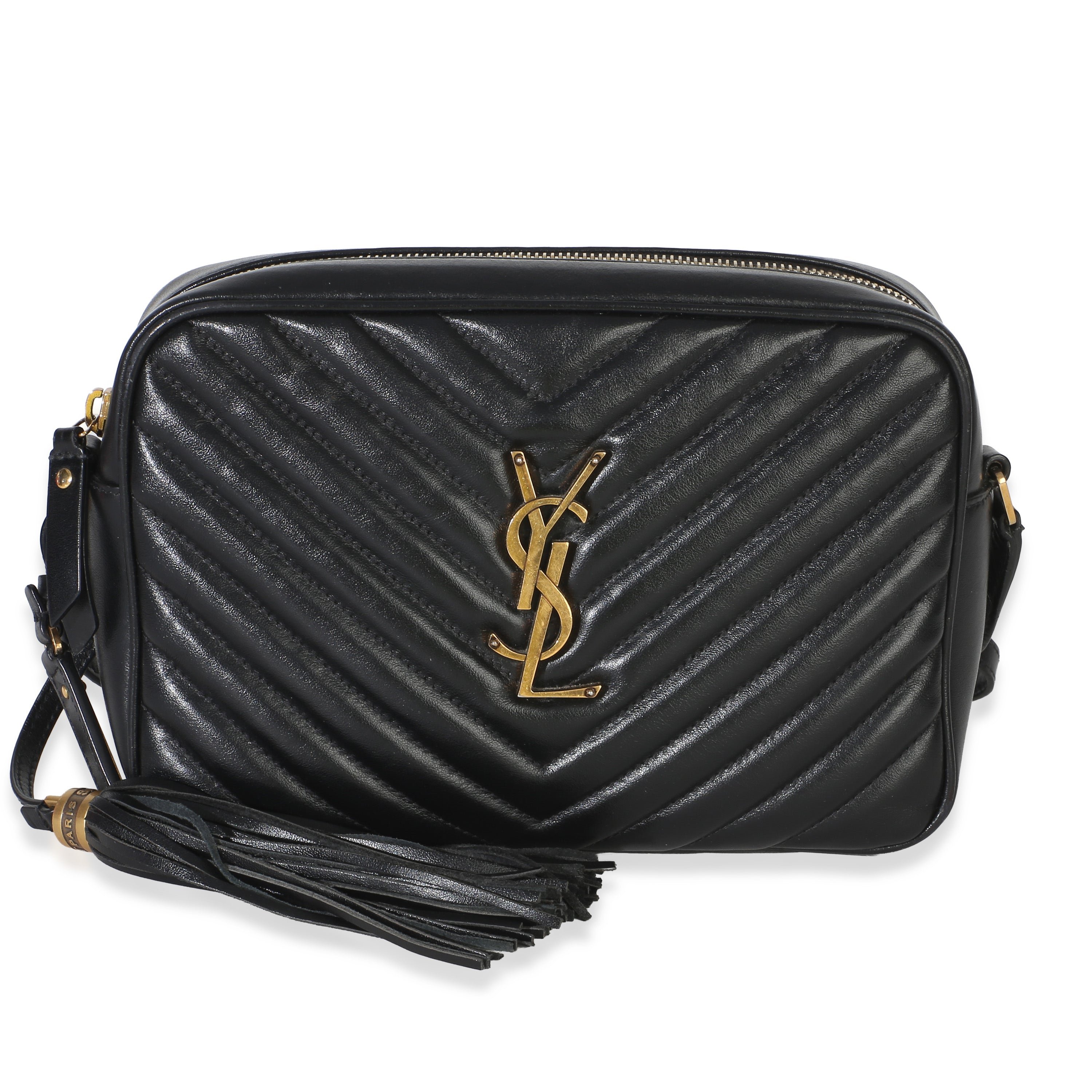 Black Matelasse Calfskin Monogram Lou Camera Bag