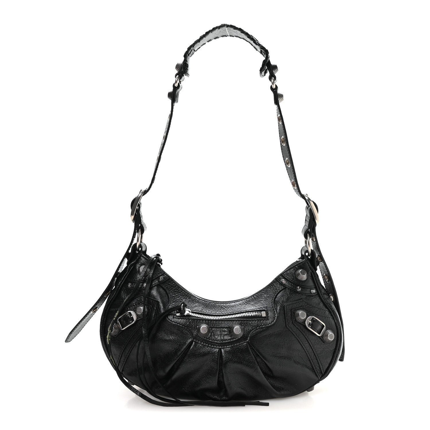 Balenciaga Agneau Arena Small Le Cagole Shoulder Bag Black