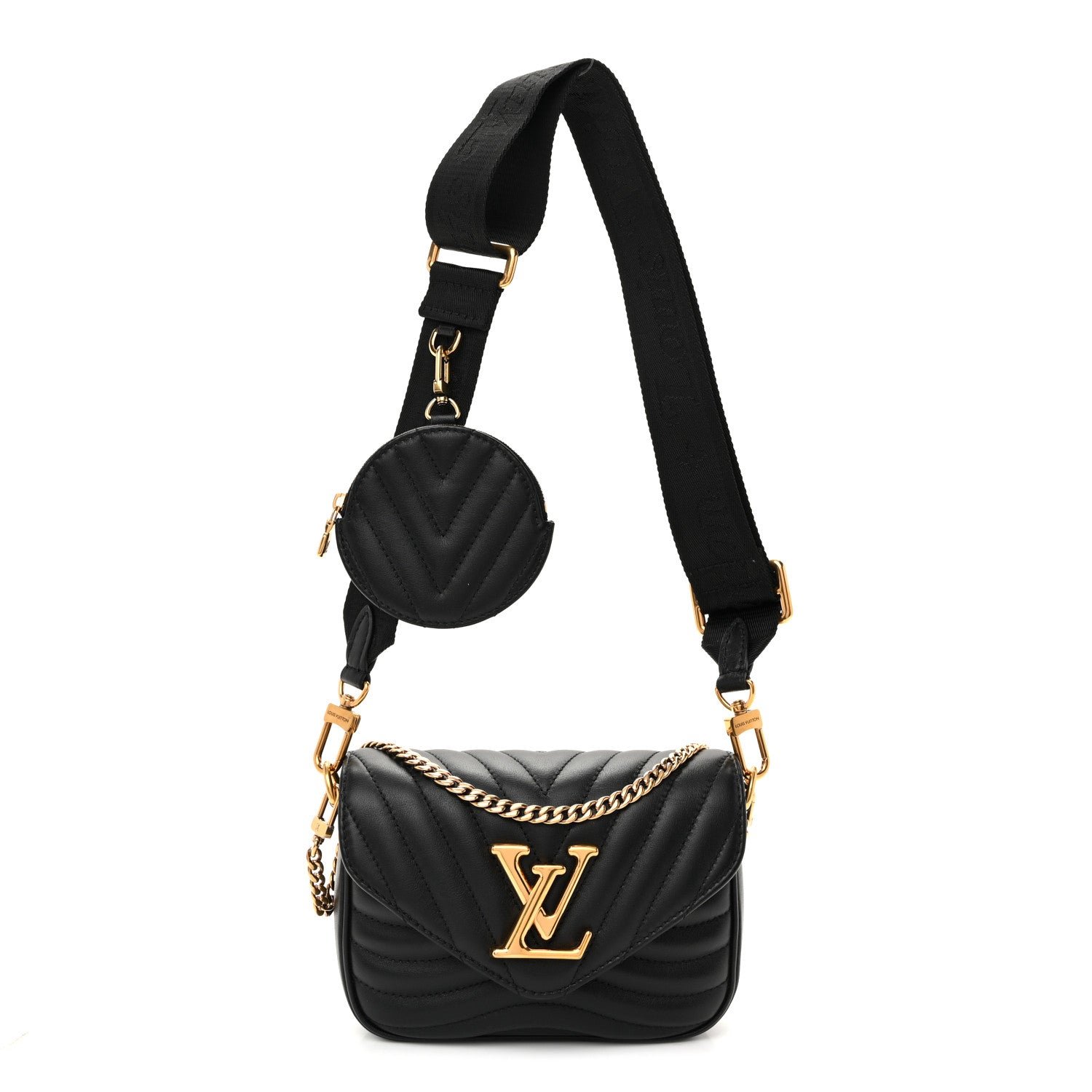 Louis Vuitton Calfskin New Wave Multi Pochette Black