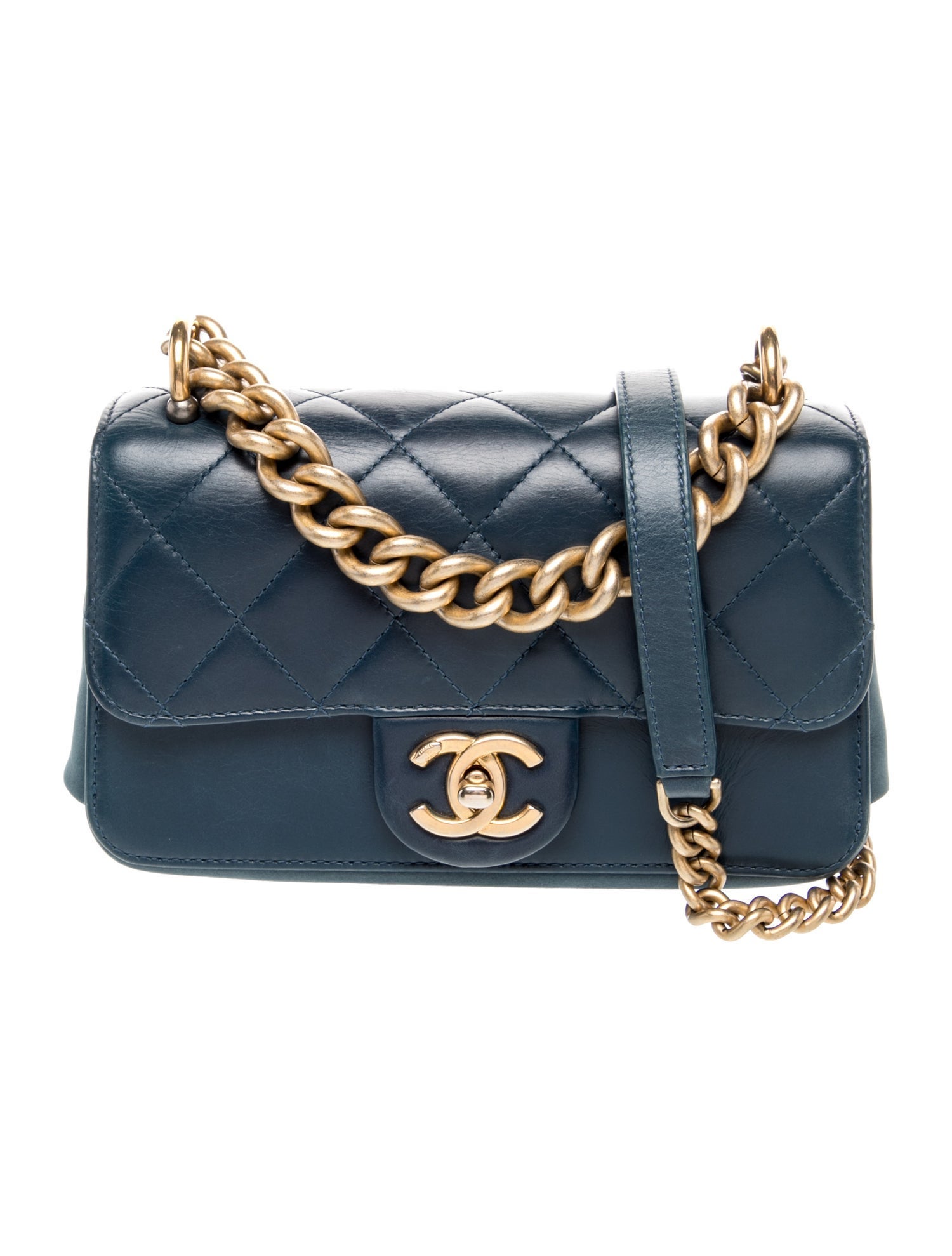 Small Straight-Lined Flap Bag