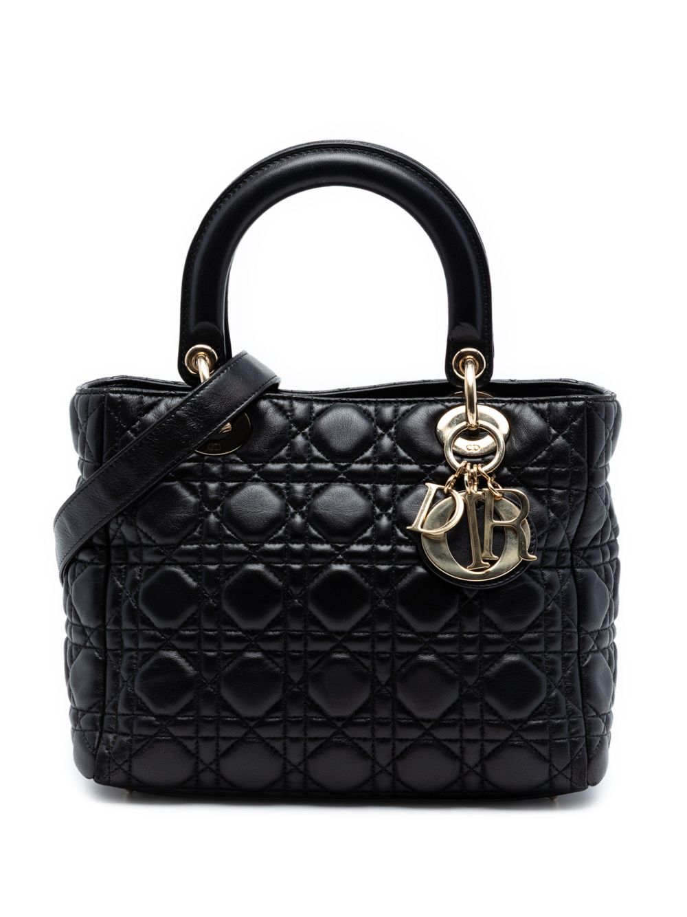 2016 Medium Lambskin Cannage Lady Dior satchel