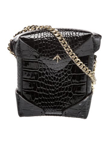 Manu Atelier Patent Leather Crossbody Bag