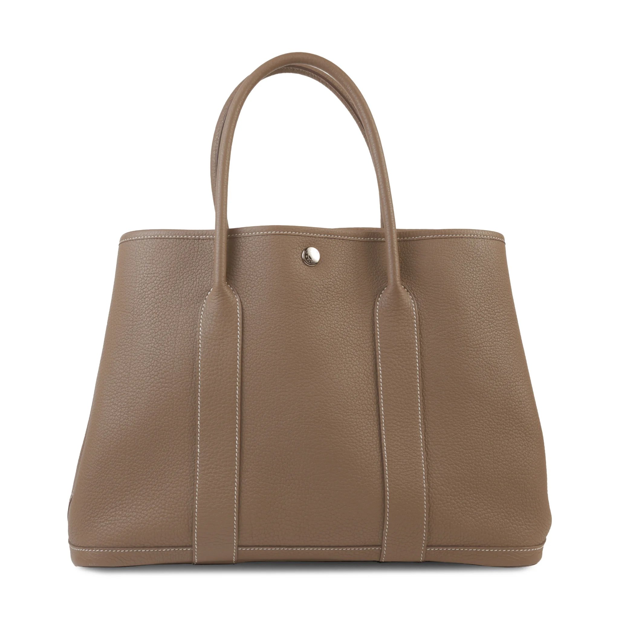 Very Good ( Rank A) HERMÈS Garden Party PM Etoupe (18) Negonda Palladium hardware D (2019)