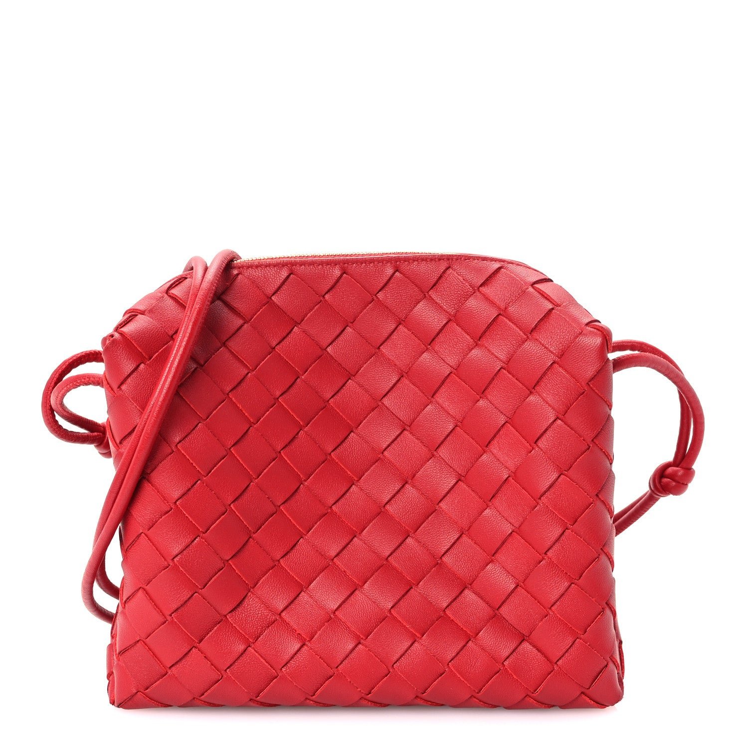 Bottega Veneta Nappa Intrecciato Small Loop Camera Bag Apple Candy