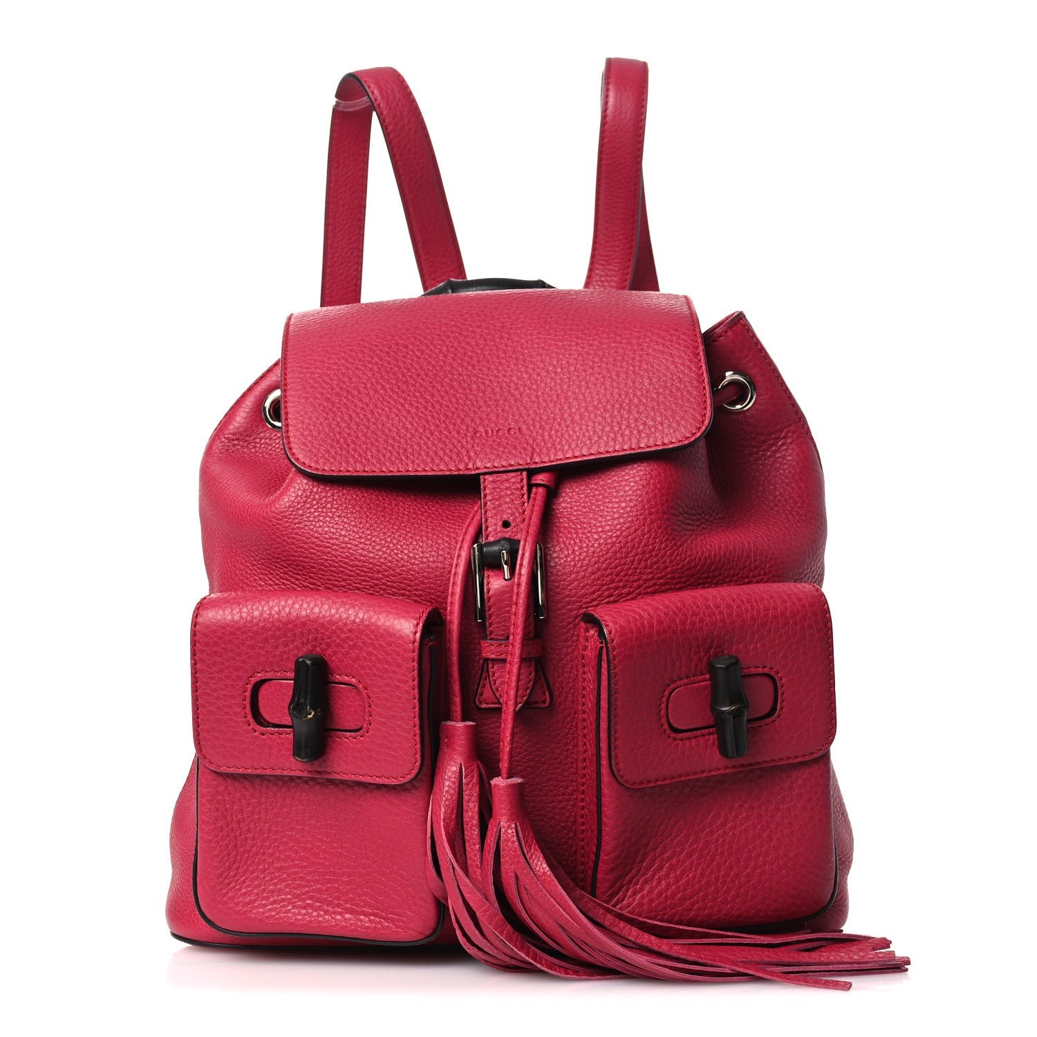 Gucci Cellarius Calfskin Medium Bamboo Backpack Petunia